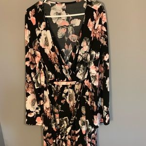 PinkBlush Plus Black Floral Hi-Lo Midi Dress 3x